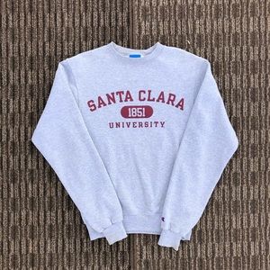 SOLD ON DEPOP - Santa Clara University Champion gray sweatshirt